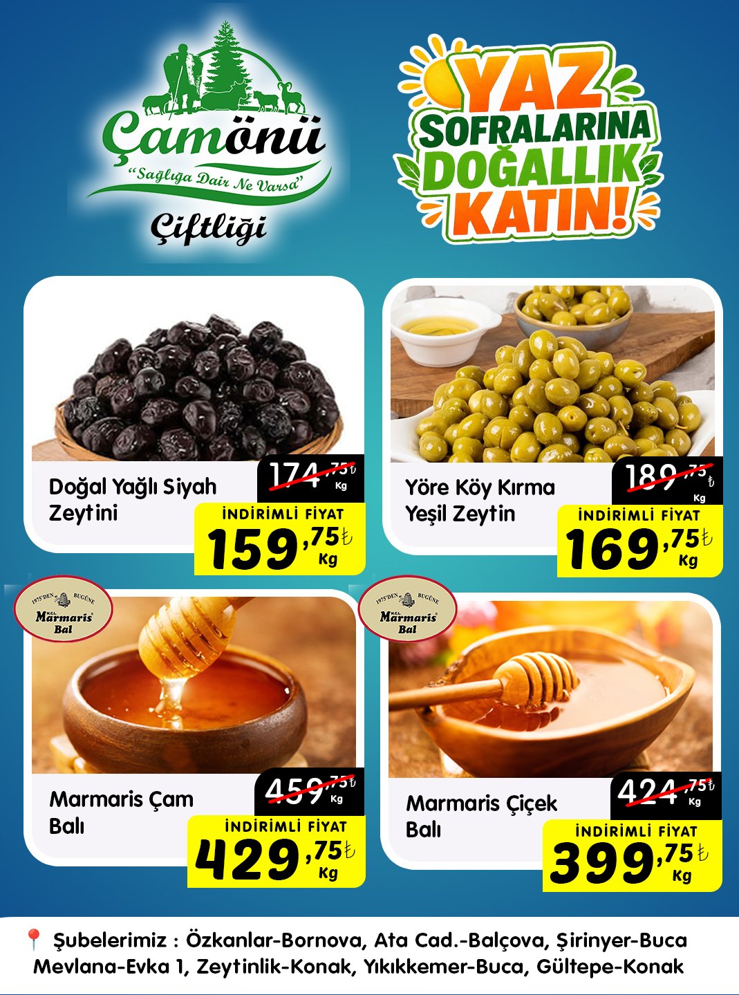 Çamönü Çiftliği güncel kampanya afişi 1